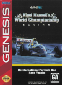 Nigel Mansell's World Championship Racing Sega Genesis  box art